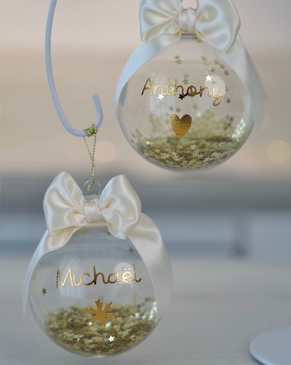 Boule de Noël en verre personnalisable (8cm) – Image 12