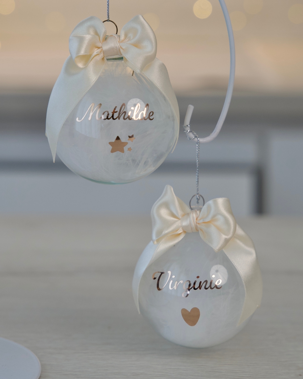 Boule de Noël en verre personnalisable (8cm) – Image 7