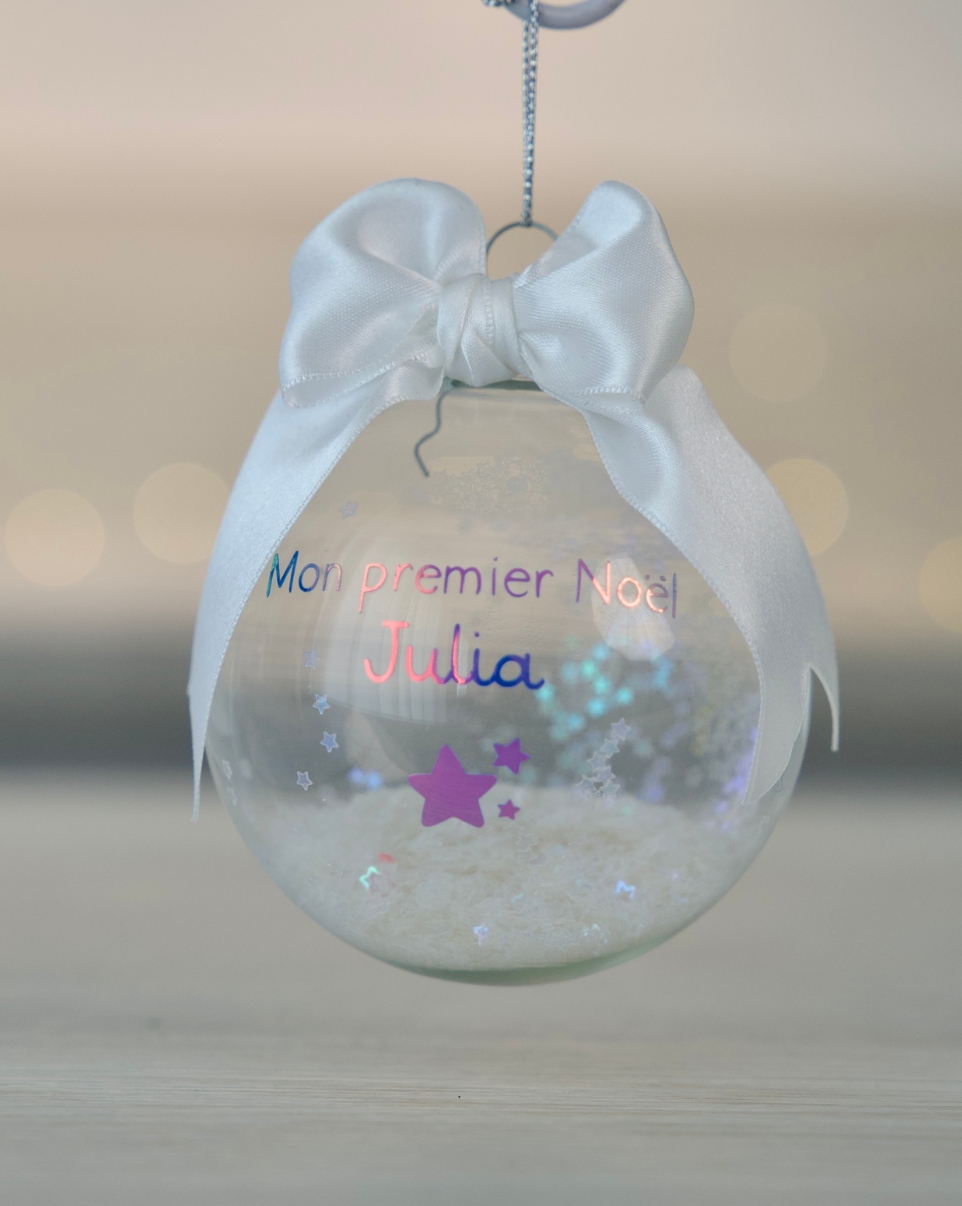 Boule de Noël en verre personnalisable (8cm) – Image 15