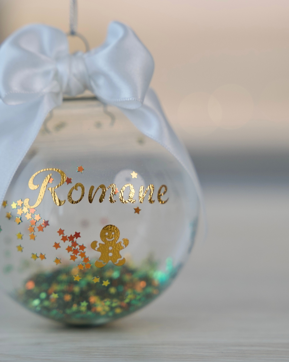 Boule de Noël en verre personnalisable (8cm) – Image 17