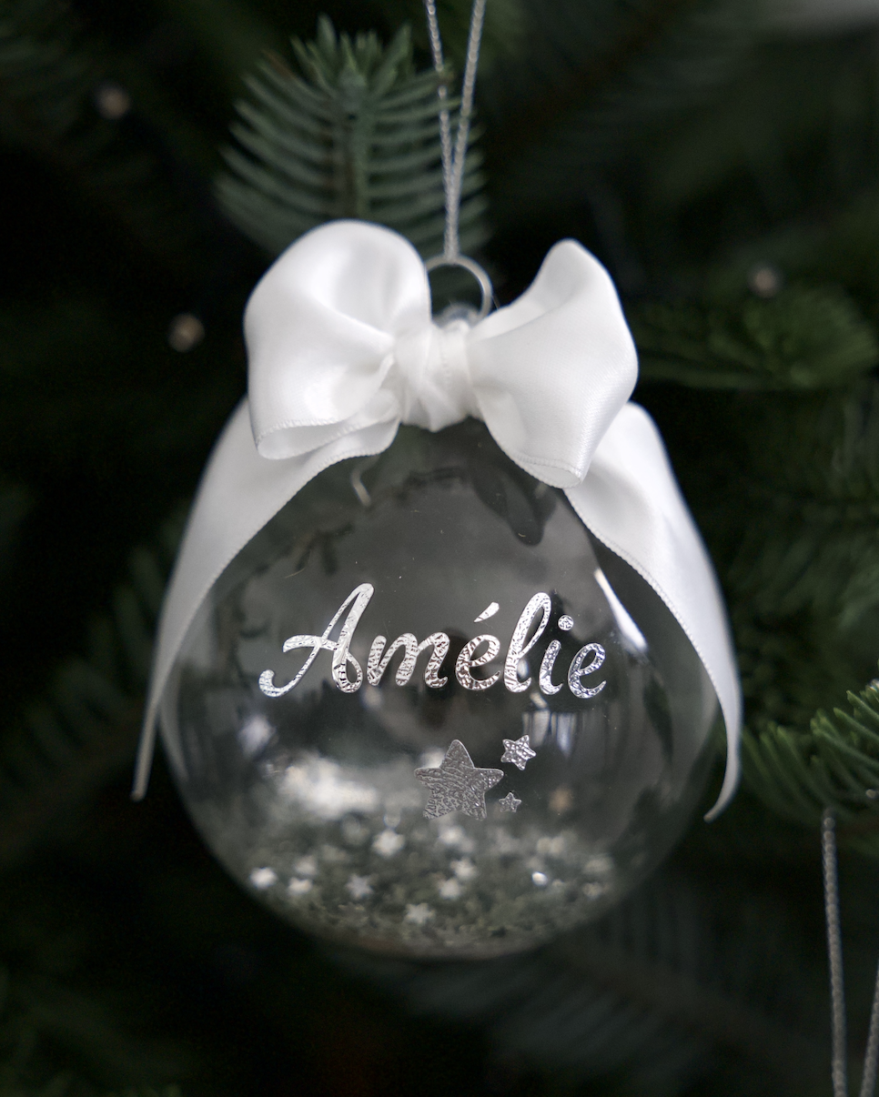 Boule de Noël en verre personnalisable (8cm) – Image 16