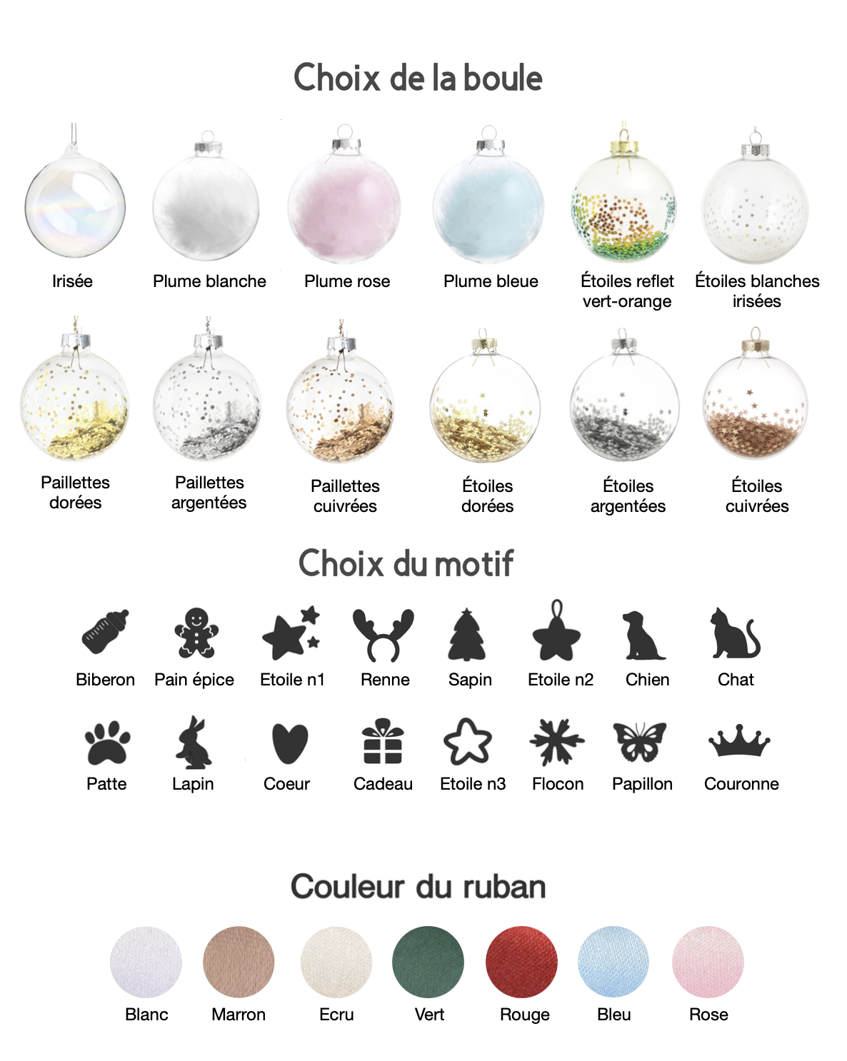 Boule de Noël en verre personnalisable (8cm) – Image 3