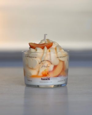 Bougie gourmande pêche