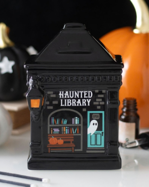 Brûle-parfum bibliothèque hantée